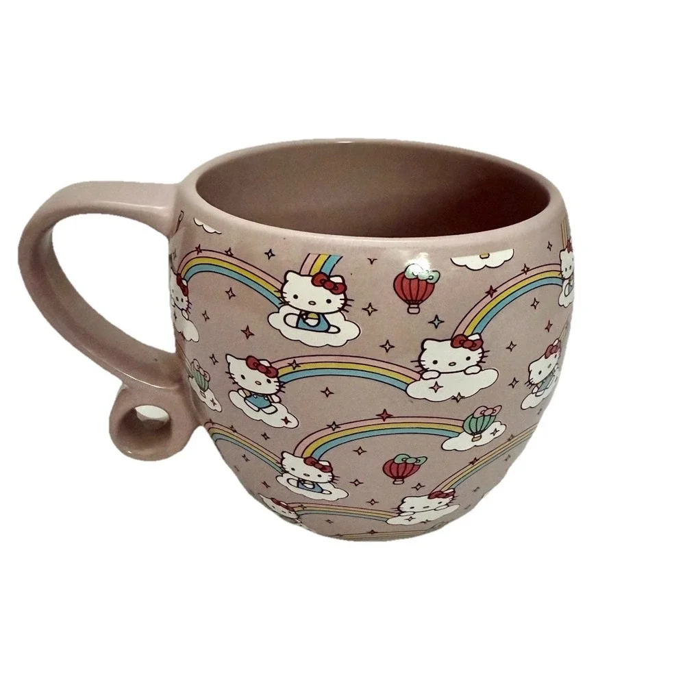 Hello Kitty Coffee Cup Mug Tea Sanrio Lavender Unicorn Rainbow Cloud‎ Pattern